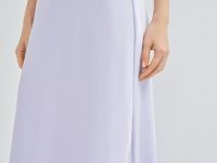 Сатиновая юбка А-силуэта, Фиолетовый