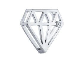 Подвеска из серебра с бриллиантом э0601пд07172100