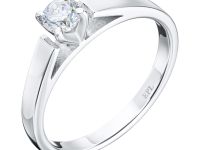 Помолвочное кольцо из белого золота с бриллиантом э4001кц10210204