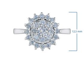 Классическое кольцо из белого золота э4712кц07163600_white