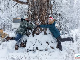 Зима на реке Синяя. Синские Столбы