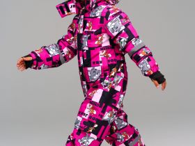 Комбинезон текстильный с полиуретановым покрытием для девочек