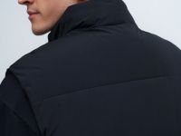 Жилет с воротником-стойкой и накладными карманами, Черный