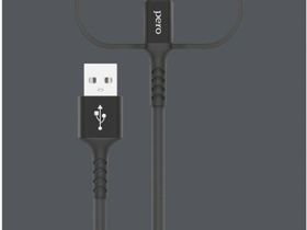 Кабель Pero DC-06 Universal USB / USB-C / Apple Lightning / microUSB 1 м Чёрный