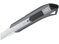 Нож канцелярский Berlingo "Razzor 200" 18 мм, серый + лезвия сменные 10шт., блистер, европодвес