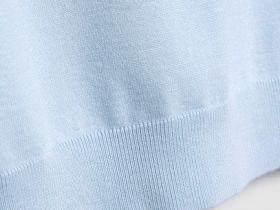 Базовый джемпер поло с коротким рукавом, Голубой