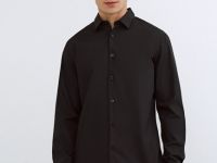 Базовая рубашка Slim, Черный