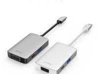 Адаптер Wiwu Alpha USB-C 5 в 1 на USB 3.0/PD/Stereo/HDMI/VGA (A513HVP) (Silver)