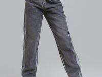 Брюки текстильные джинсовые для девочек