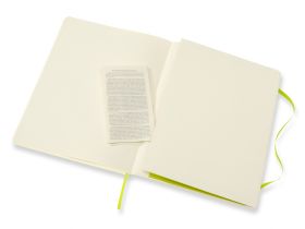 Записная книжка в линейку Moleskine "Classic Soft" XLarge 19х25 см 192 стр., обложка мягкая лайм