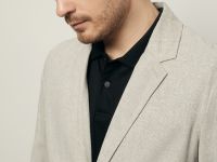 Однобортный пиджак с добавлением льна