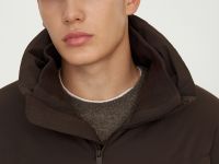 Оверсайз пуховик с воротником-стойкой