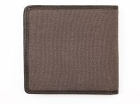 Портмоне ZIPPO, коричневое, натуральная кожа / холщовая ткань, 11x1,5x10,5 см