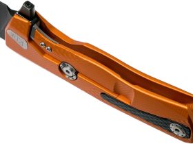 Нож складной LionSteel ROK A OB, сталь Black (Mil Spec) Finish Bhler M390, рукоять алюминий, оранжевый