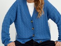 Кардиган с рельефным узором