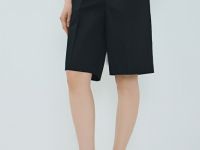Шорты со складками, Черный