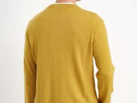 Джемпер из шерсти и хлопка с округлой горловиной