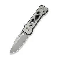 Складной нож WE Knife Tyro, сталь CPM 20CV, рукоять титан, серый