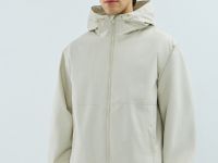 Ветровка с капюшоном, Бежевый