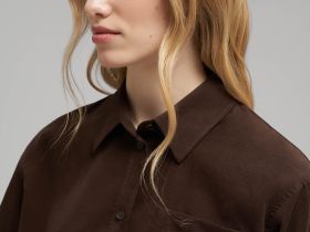 Свободная рубашка из вельвета