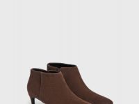 Ботильоны из натуральной замши, Коричневый