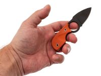 Шейный нож Kizlyar Supreme Amigo Z, сталь AUS-8, рукоять G10, оранжевый