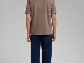 Поло свободного кроя из хлопкового трикотажа