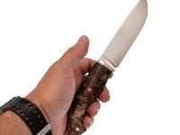 Нож Спартак, сталь D2, классический охотничий нож, рукоять кап
