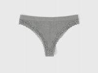 Трусы-бразилиана в рубчик, Серый
