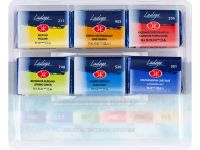 Набор акварели "Ладога" Летняя практика 6 шт х 2,5 мл, в пластиковом коррексе