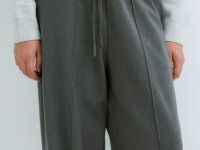 Широкие брюки для девочек, Серый