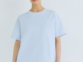 Футболка оверсайз из плотного хлопка, Голубой