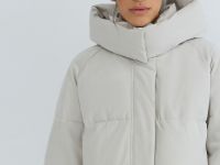 Утеплённая куртка с капюшоном, Бежевый