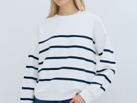 Свитшот в полоску, Белый