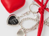 Брелок с цепью и сердцем, Мультицвет