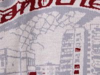Джемпер оверсайз из жаккарда с принтом Глория Джинс