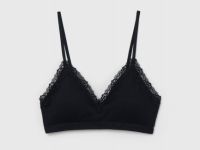 Топ-бра в рубчик, Черный