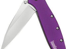 Полуавтоматический складной нож Kershaw Leek 1660PUR, сталь Sandvik™ 14C28N, рукоять анодированный алюминий, фиолетовый