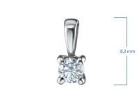 Подвеска из белого золота с бриллиантом э4001пд12161100