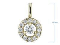 Подвеска из желтого золота с бриллиантами э0301пд10163700