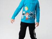 Фуфайка трикотажная для мальчиков (футболка с длинными рукавами)