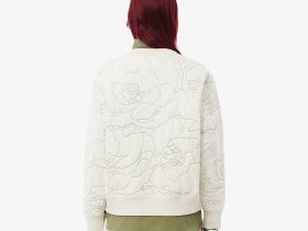 Женская двусторонняя толстовка Lacoste с вышивкой