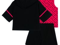 Комплект трикотажный для девочек: майка, шорты, фуфайка (футболка)