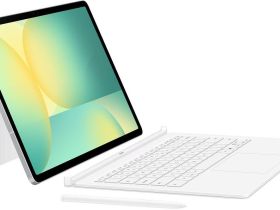 Чехол-клавиатура Samsung с тачпадом и клавишей AI Galaxy Tab S10 FE+ белый