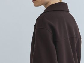 Короткое двубортное пальто, Коричневый