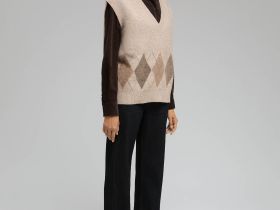 Трикотажный жилет с шерстью