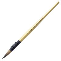 Кисть синтетика №8 круглая, французское крепление Гамма "GOLD BRUSH" короткая ручка