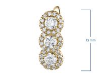 Серьги из желтого золота с бриллиантами э0301сг09181000