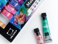 Набор масла "Малевичъ" пастельные тона, 8 цв*12 мл