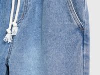 Широкие джинсы с карго-карманами для девочек, Голубой